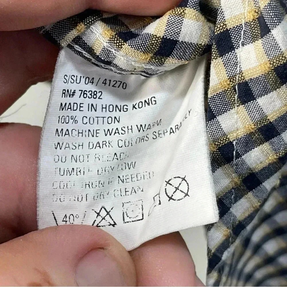 Mens Timberland Sz  Large Yellow,Tan,Black Plaid Long Sleeve Button Down Shirt - Picture 10 of 10